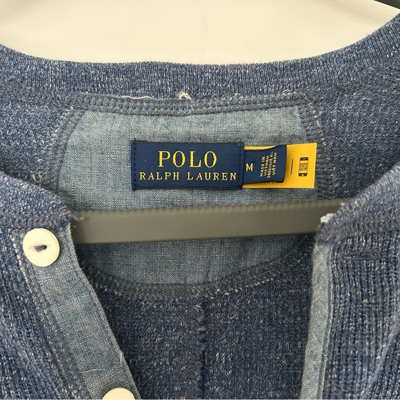 Ralph Lauren Midnight Blue Long-Sleeve Maxi Henley Dress - Picture 2 of 3